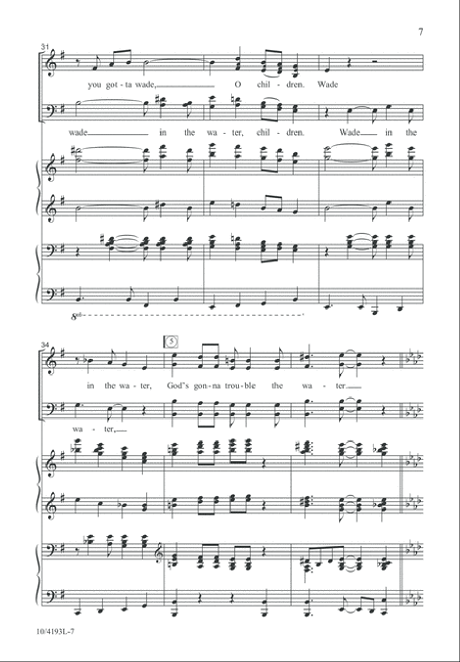 Wade in the Water Wade in the Water 4-Part scores gallery preview page 8