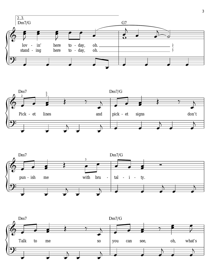 What's Going On Easy Piano scores gallery preview page 3