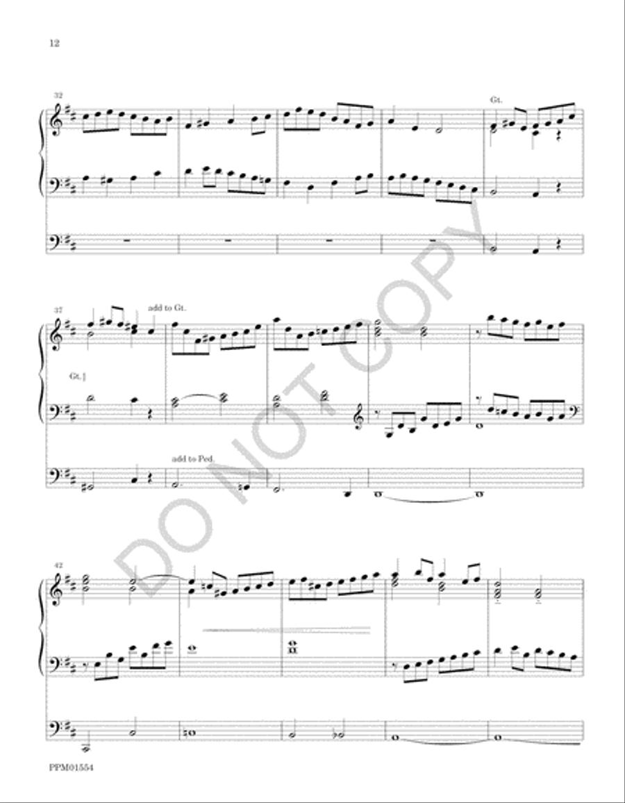 Three Organ Preludes on Psalm Tunes Organ Solo scores gallery preview page 15