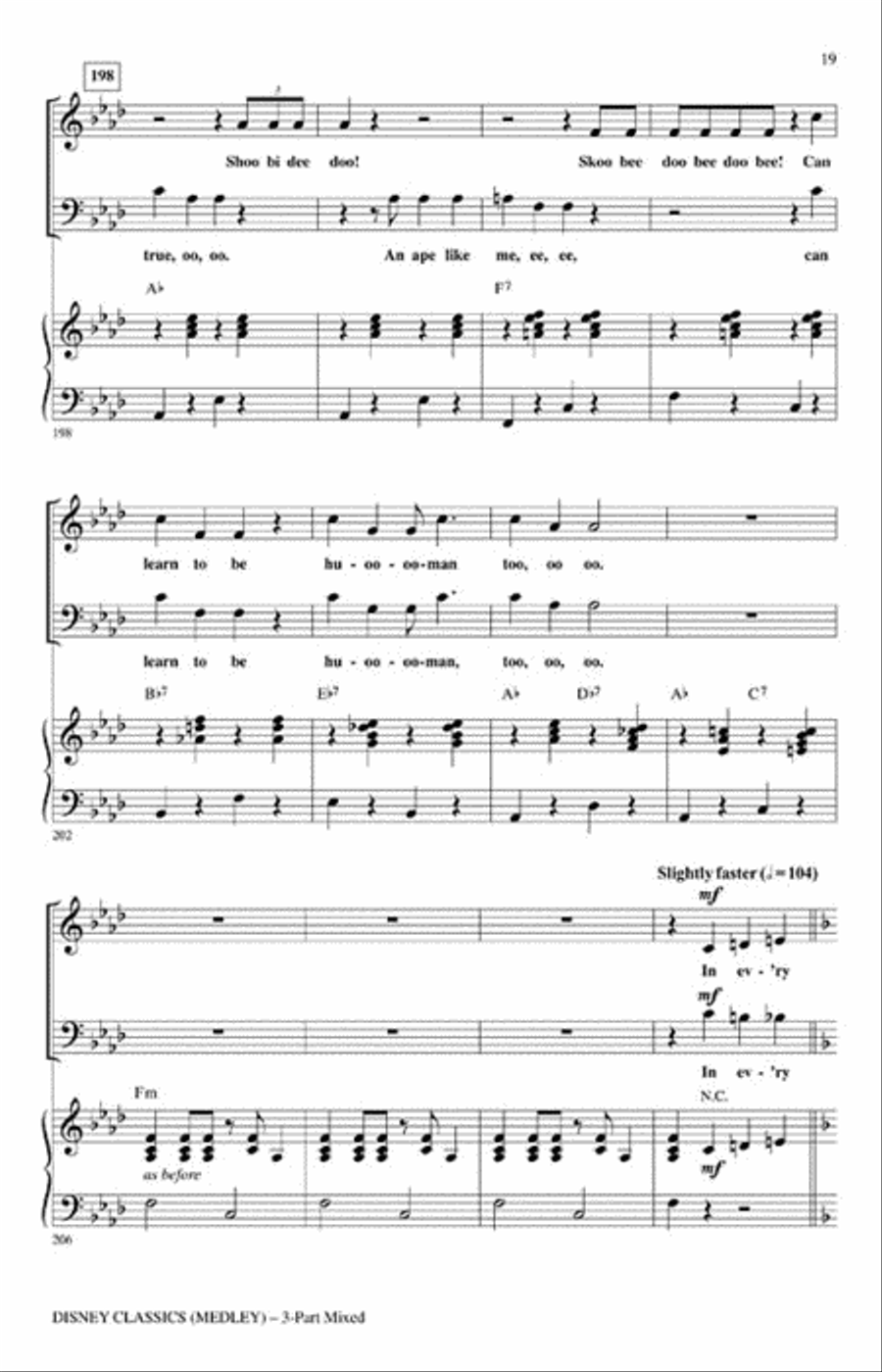 Disney Classics (Medley) Disney Classics (Medley) Choir scores gallery preview page 5