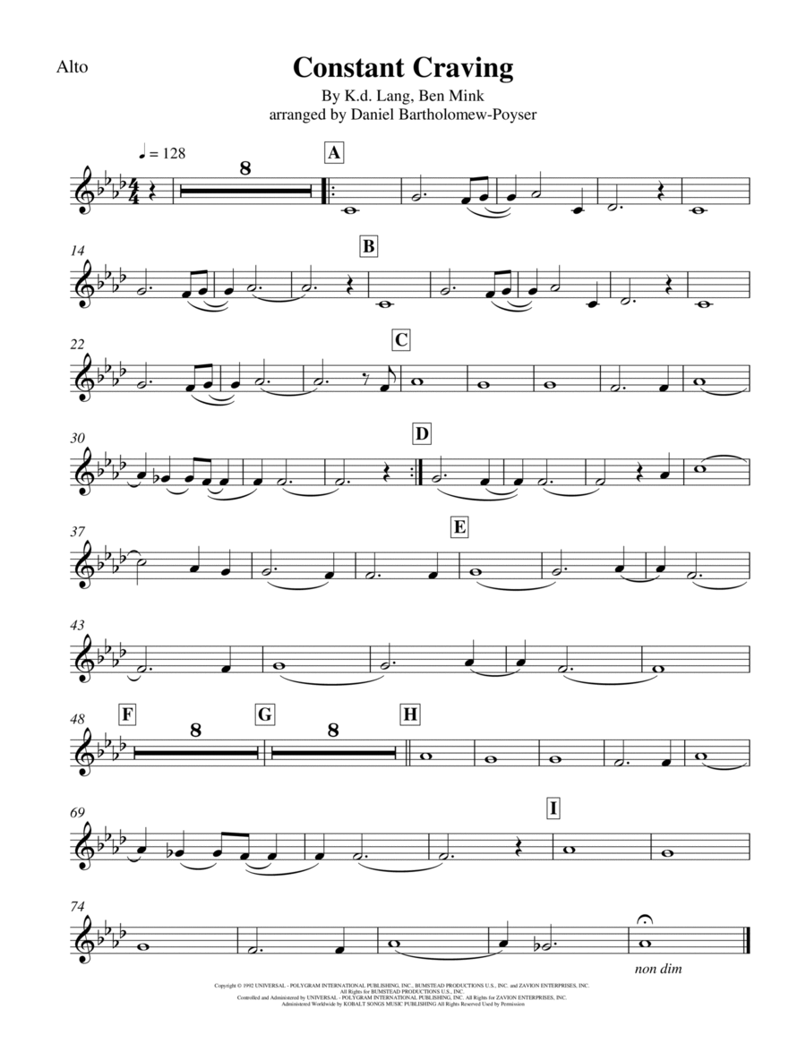 Constant Craving Constant Craving Full Orchestra scores gallery preview page 1