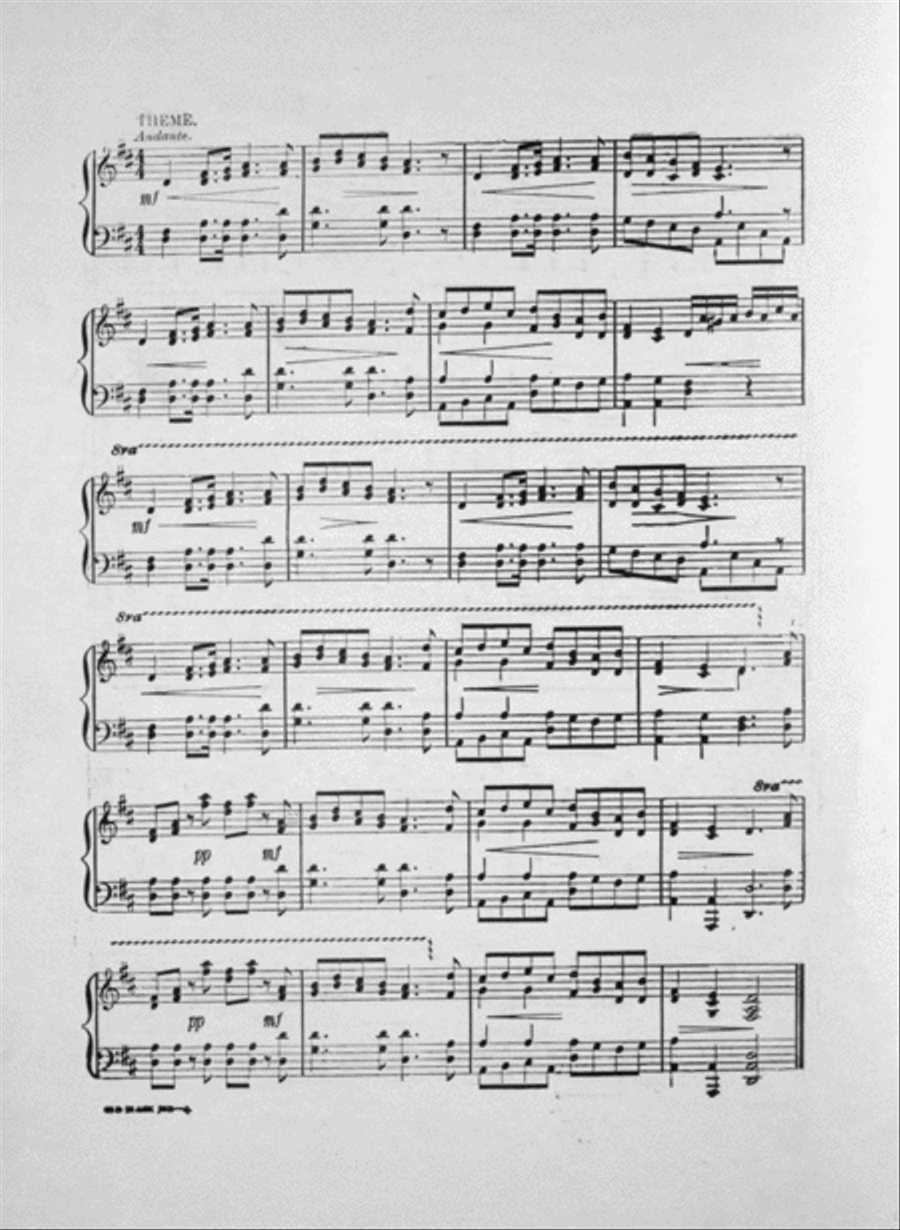 Old Black Joe. Foster's Original Theme, With New and Sparkling Variations Piano Solo scores gallery preview page 3
