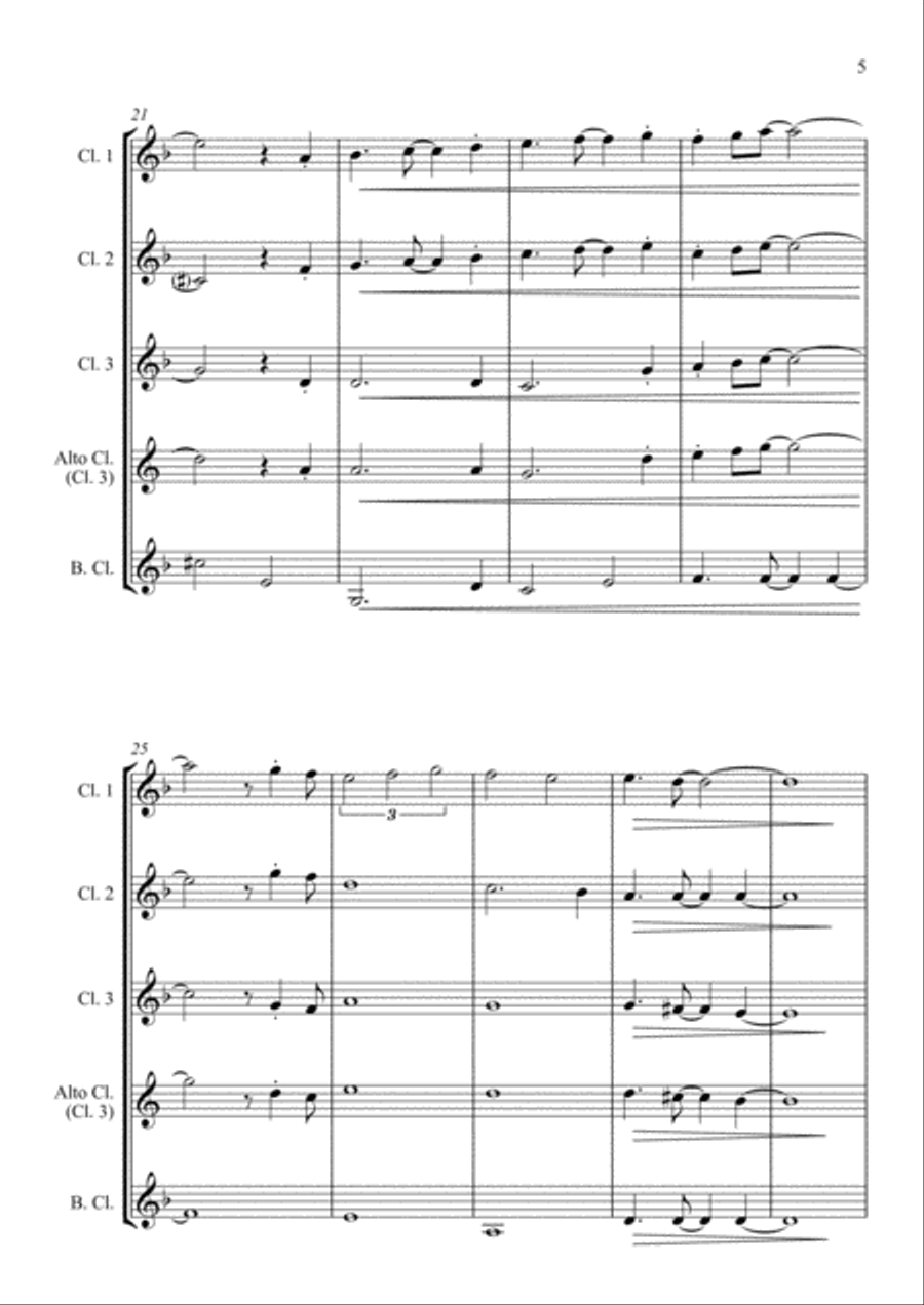 Spain Clarinet Quartet scores gallery preview page 5