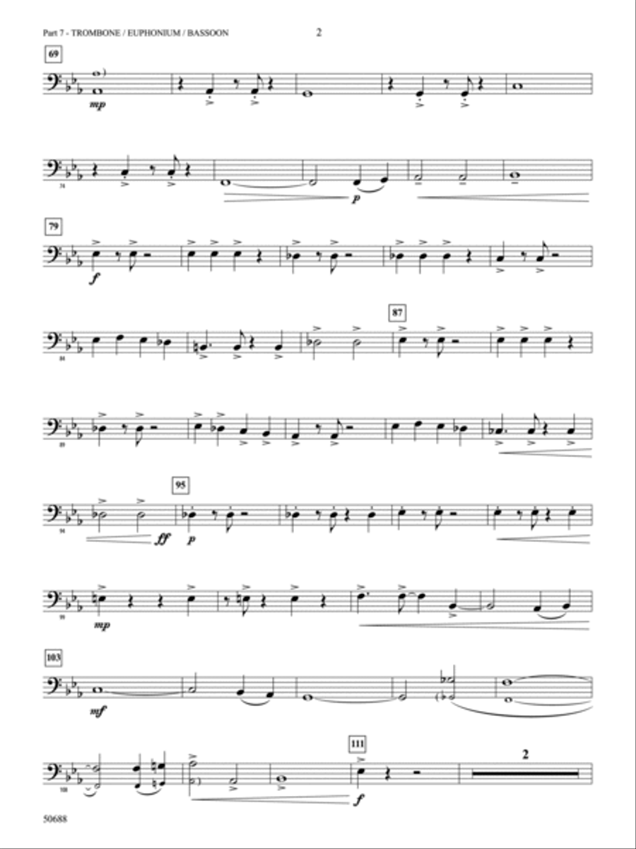 The Country Club Stomp!: Part 7 - Trombone / Euphonium / Bassoon Concert Band scores gallery preview page 2