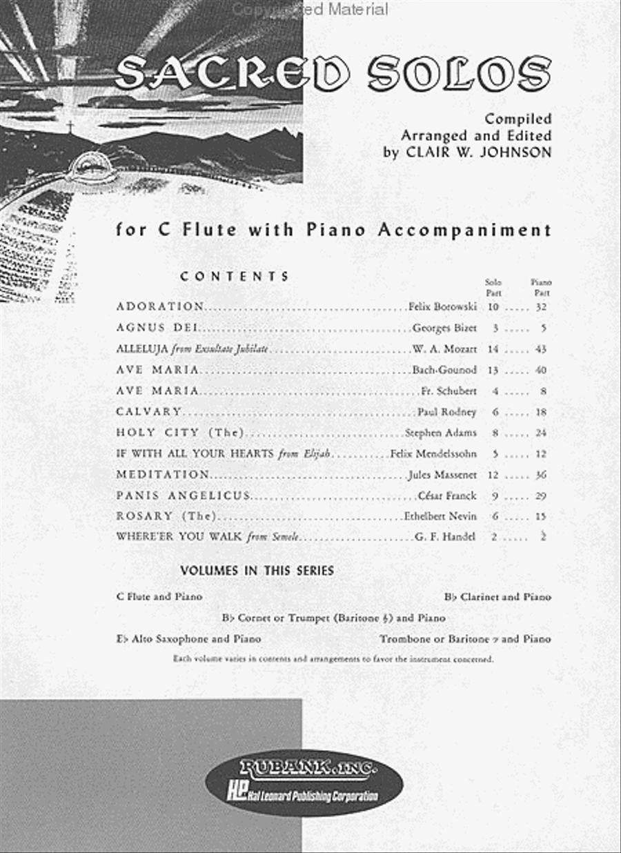 Sacred Solos Sacred Solos Flute Solo scores gallery preview page 2