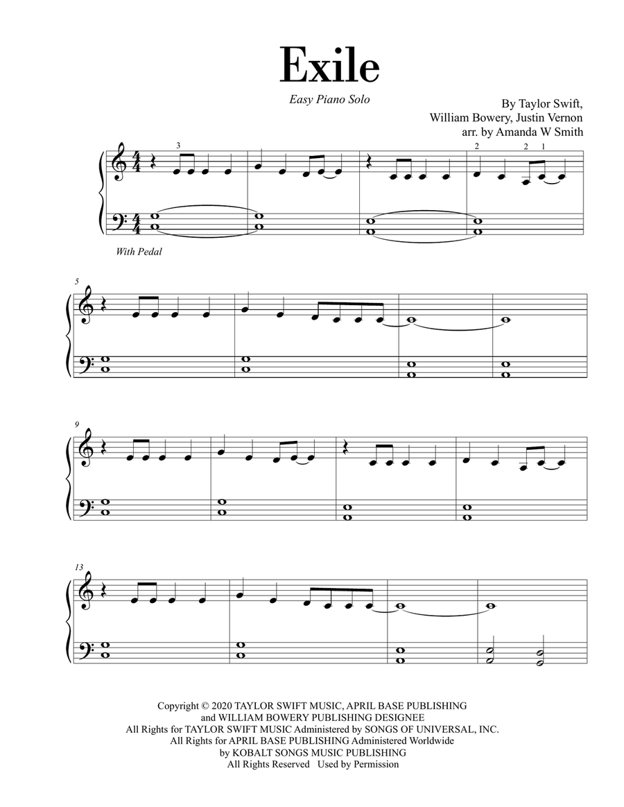 Exile Exile Easy Piano scores gallery preview page 2