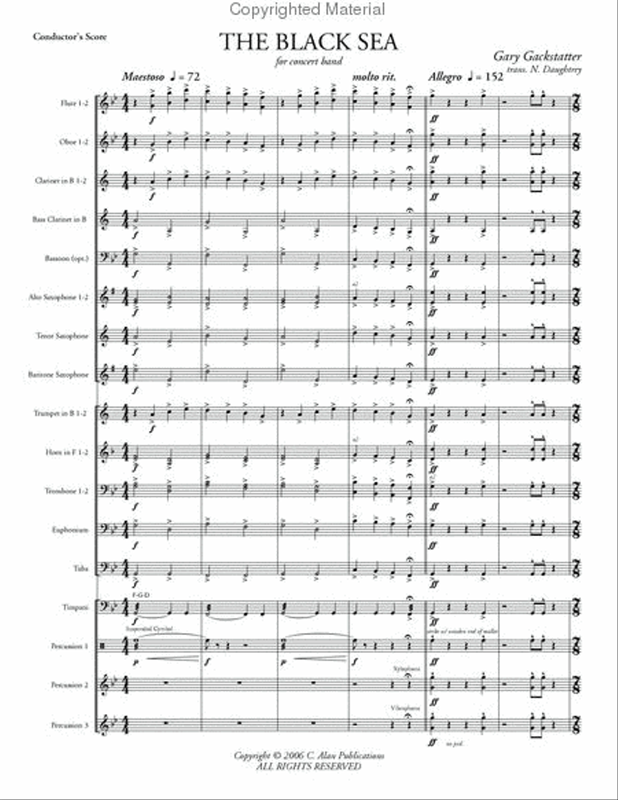 The Black Sea The Black Sea Concert Band scores gallery preview page 2