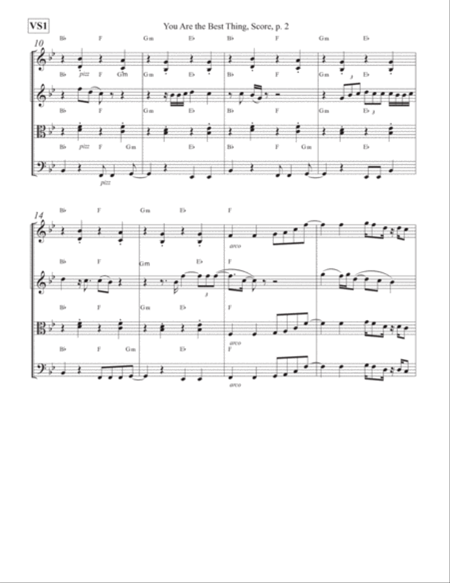 You Are The Best Thing String Quartet scores gallery preview page 2