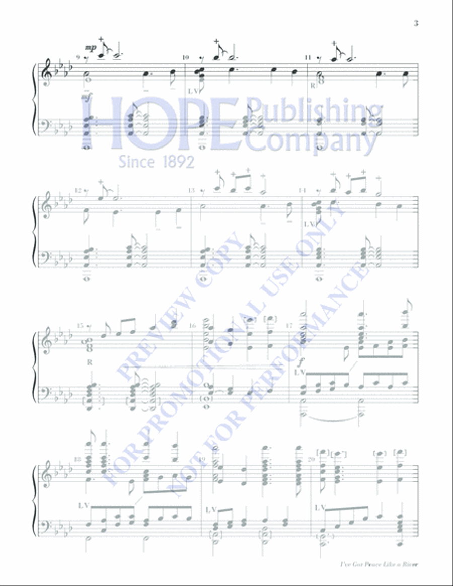 I've Got Peace Like A River 5-Octaves scores gallery preview page 3