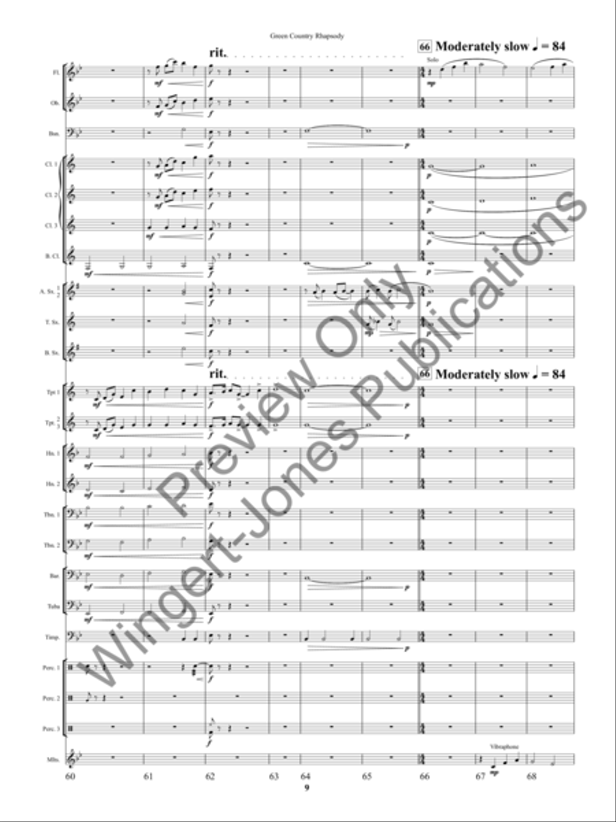 Green County Rhapsody Concert Band scores gallery preview page 12