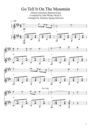 Go Tell It On The Mountain (in E Major Scale)