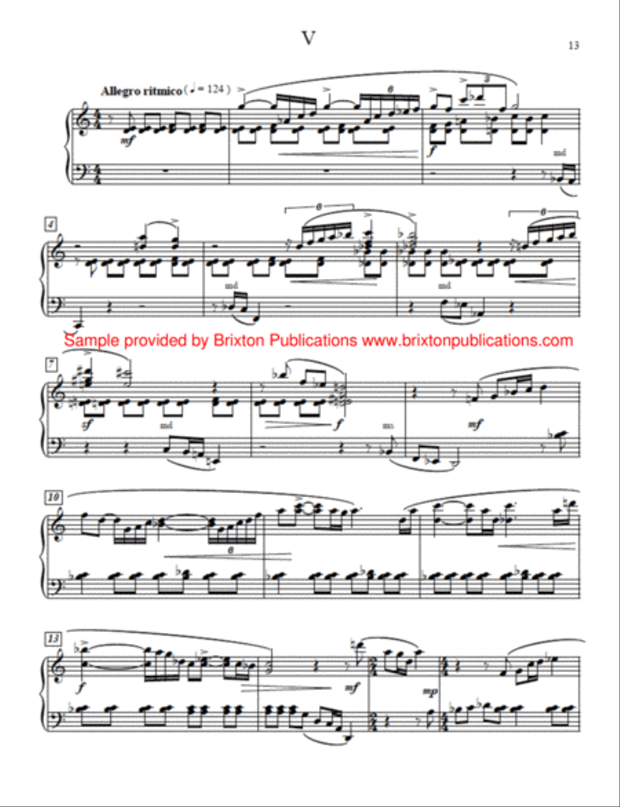 Five Intermezzi Piano Solo scores gallery preview page 6