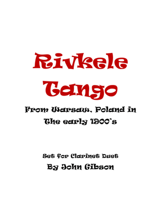 Book cover for Rivkele (Rebeka) Tango set for clarinet duet