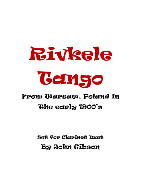Rivkele (Rebeka) Tango set for clarinet duet image number null