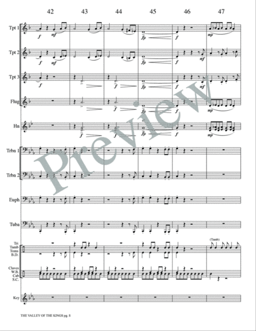 The Valley of the Kings The Valley of the Kings Small Ensemble scores gallery preview page 10