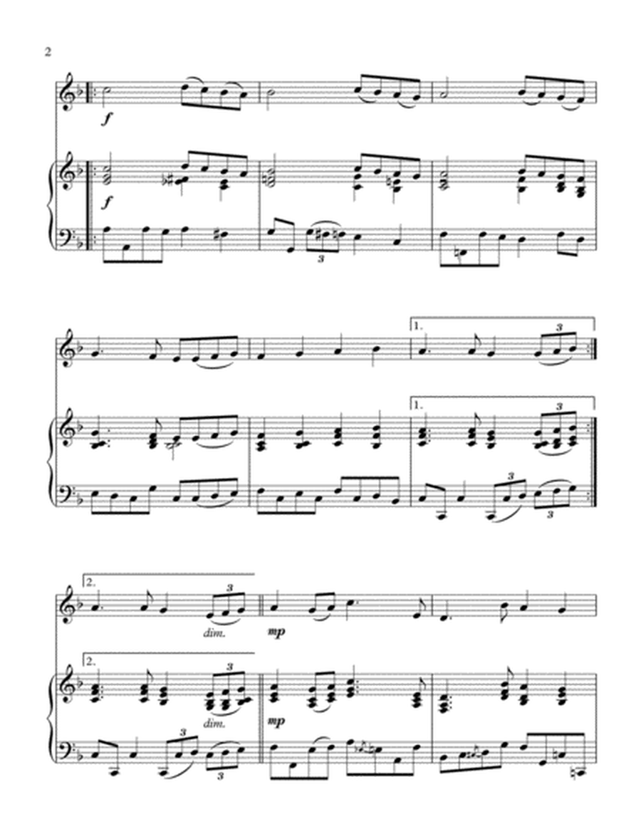 "Angels We Have Heard On High"-Piano Background for Alto Sax and Piano image number null