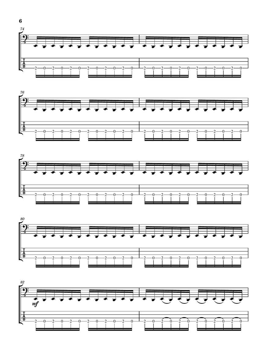 Aenima Guitar Tablature scores gallery preview page 6