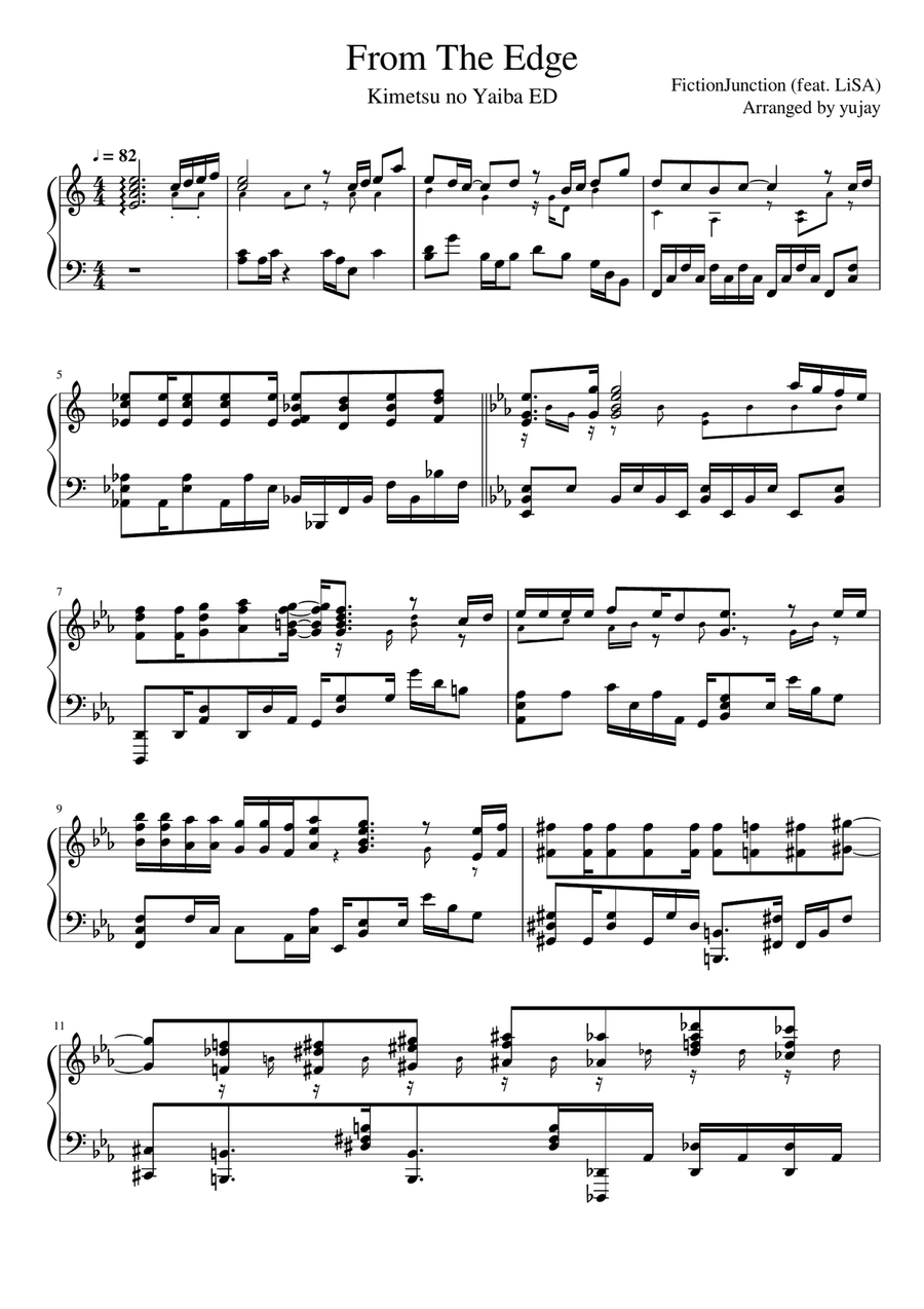 From The Edge Piano Solo scores gallery preview page 1