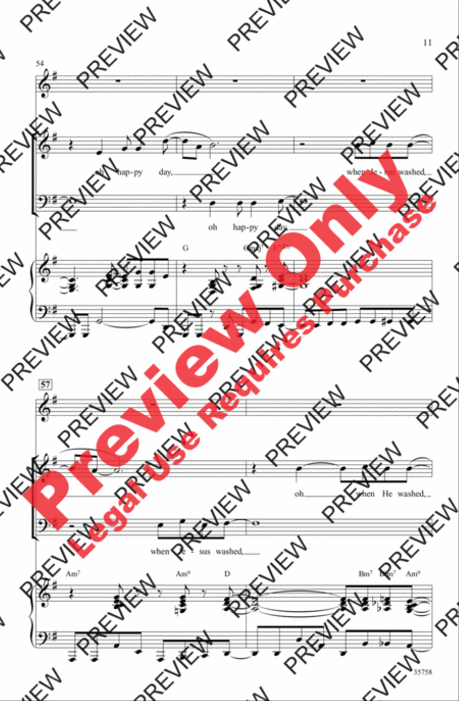 Oh Happy Day Oh Happy Day 3-Part scores gallery preview page 11