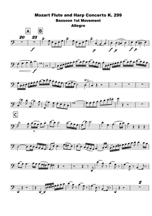 Mozart Bassoon and Harp Concerto op. 299