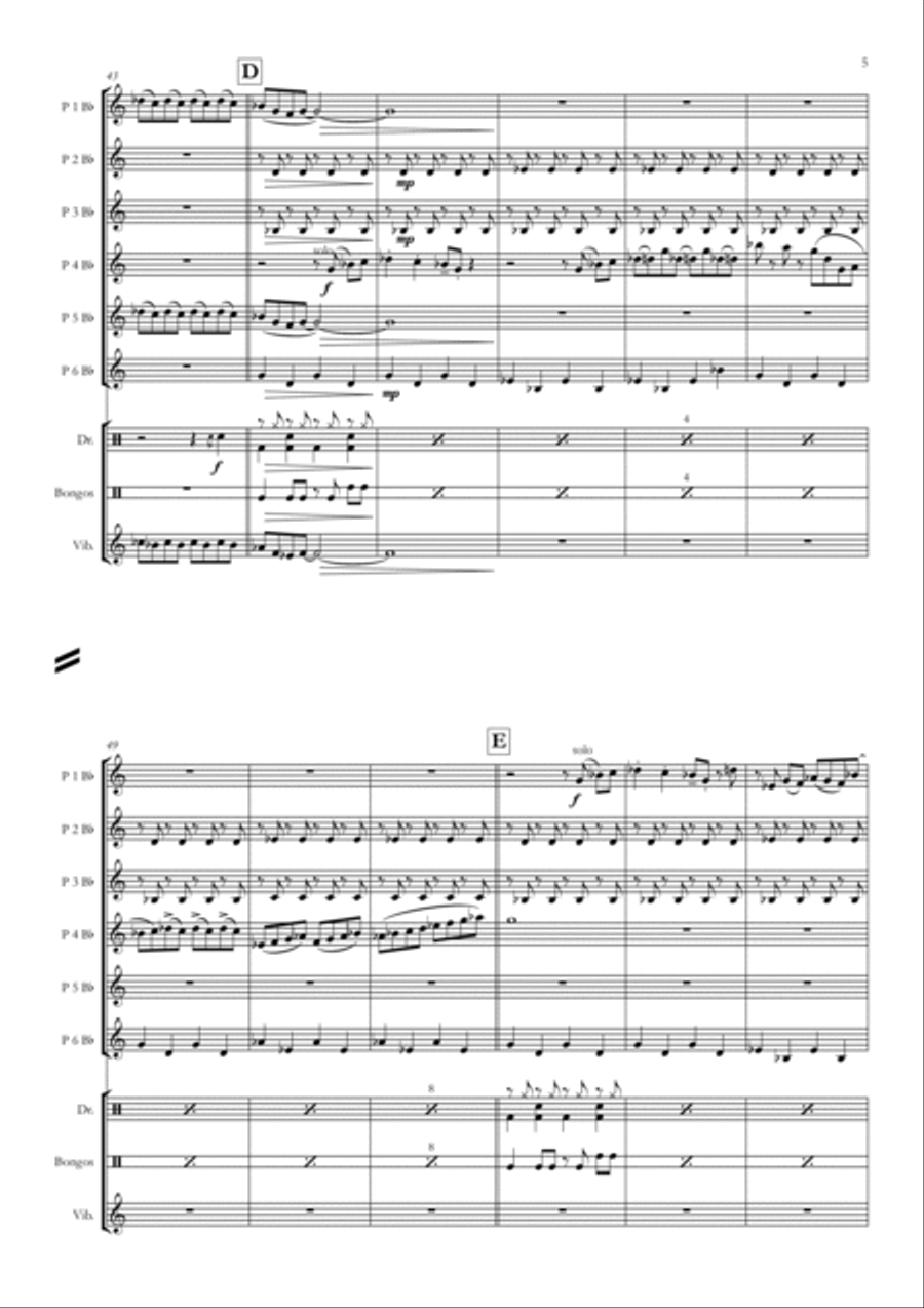 The Pink Panther Concert Band scores gallery preview page 5