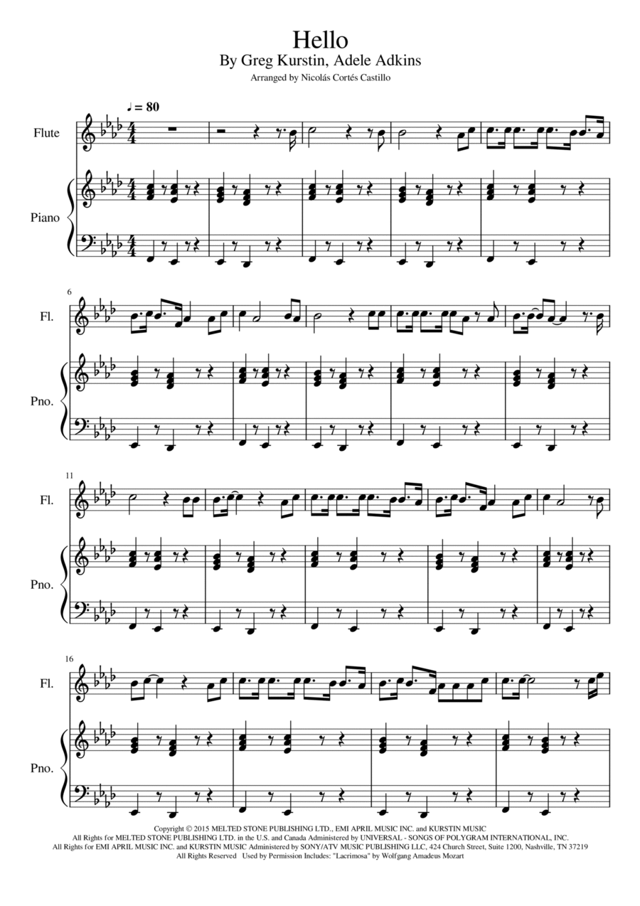Hello Flute Solo scores gallery preview page 1