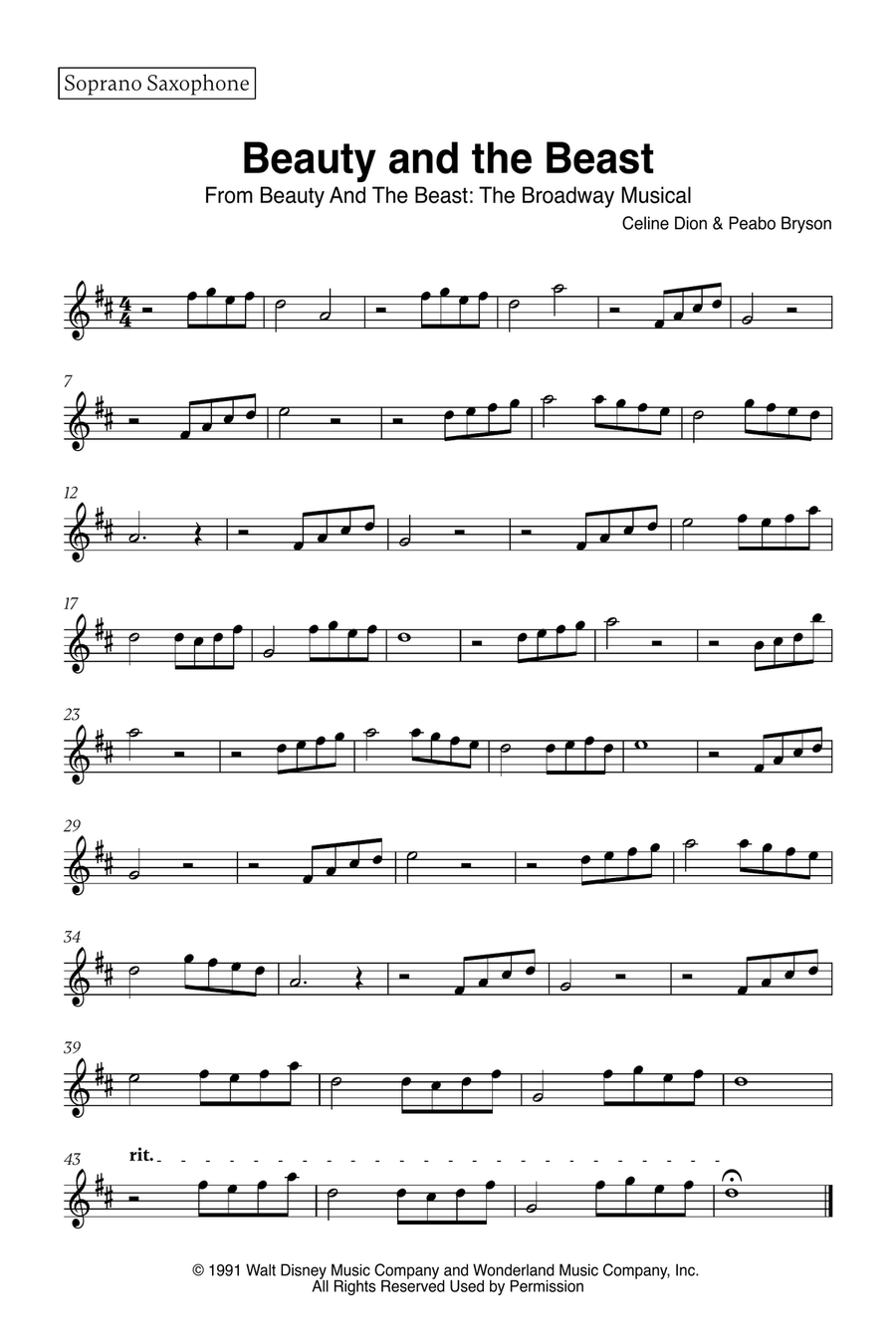 Beauty And The Beast Woodwind Duet scores gallery preview page 4