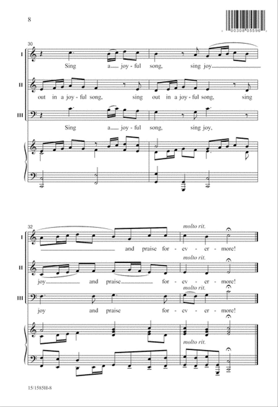 Sing for Joy! 3-Part scores gallery preview page 8
