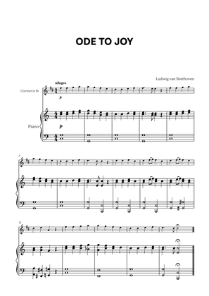 Book cover for Beethoven - Ode to Joy for Clarinet in Bb and Piano