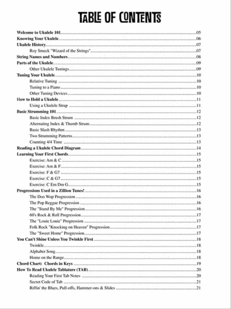 Ukulele 101 Guitar Tablature scores gallery preview page 3