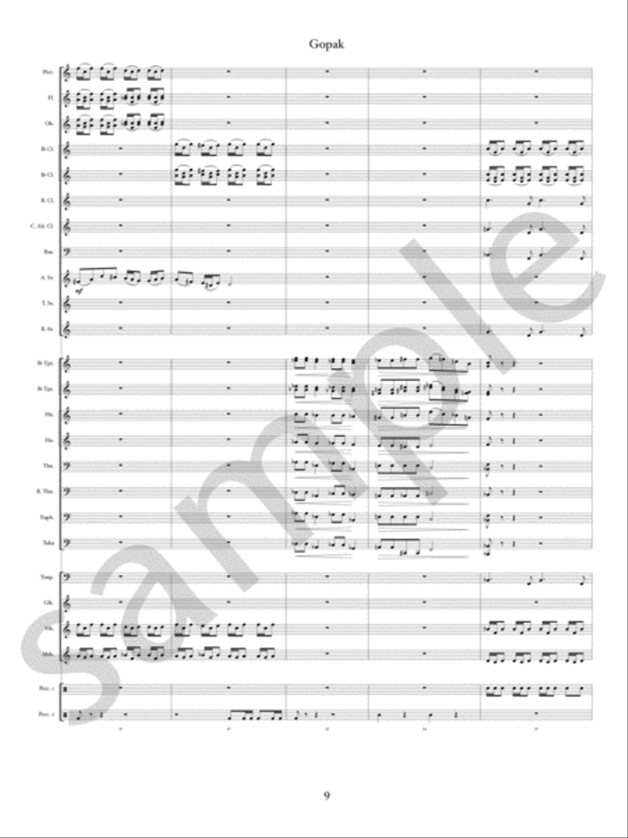 Gopak Concert Band scores gallery preview page 12