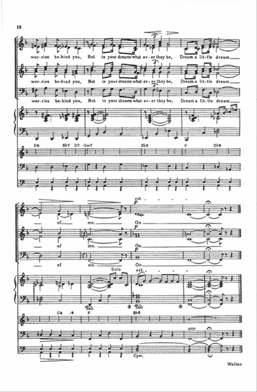 Dream a Little Dream af Me (Vocal Score) Divisi scores gallery preview page 9