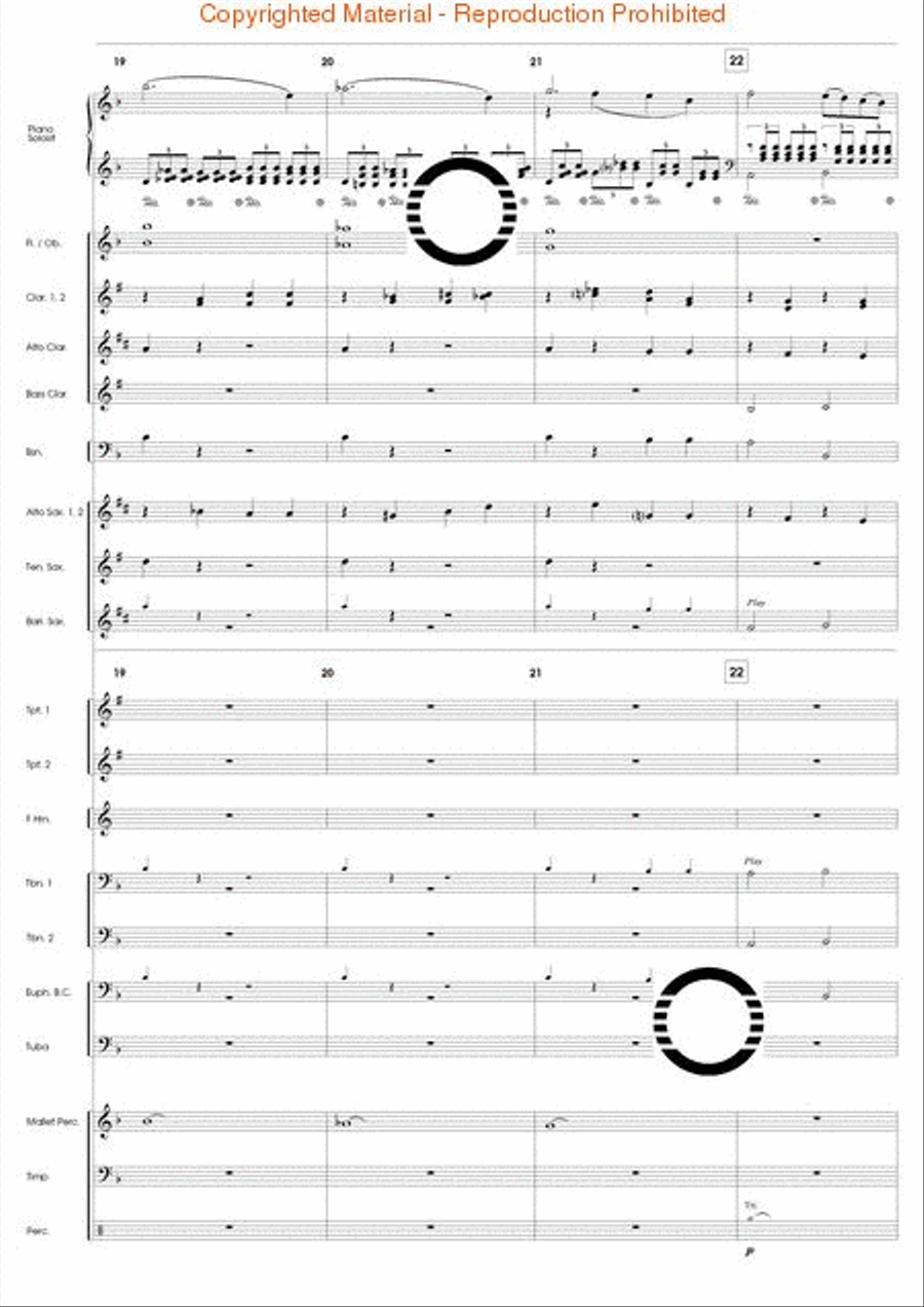 Classical Suite for Piano and Concert Band Concert Band scores gallery preview page 6
