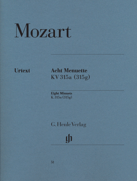 Mozart, Wolfgang Amadeus: 8 Minuets with trios KV 315g
