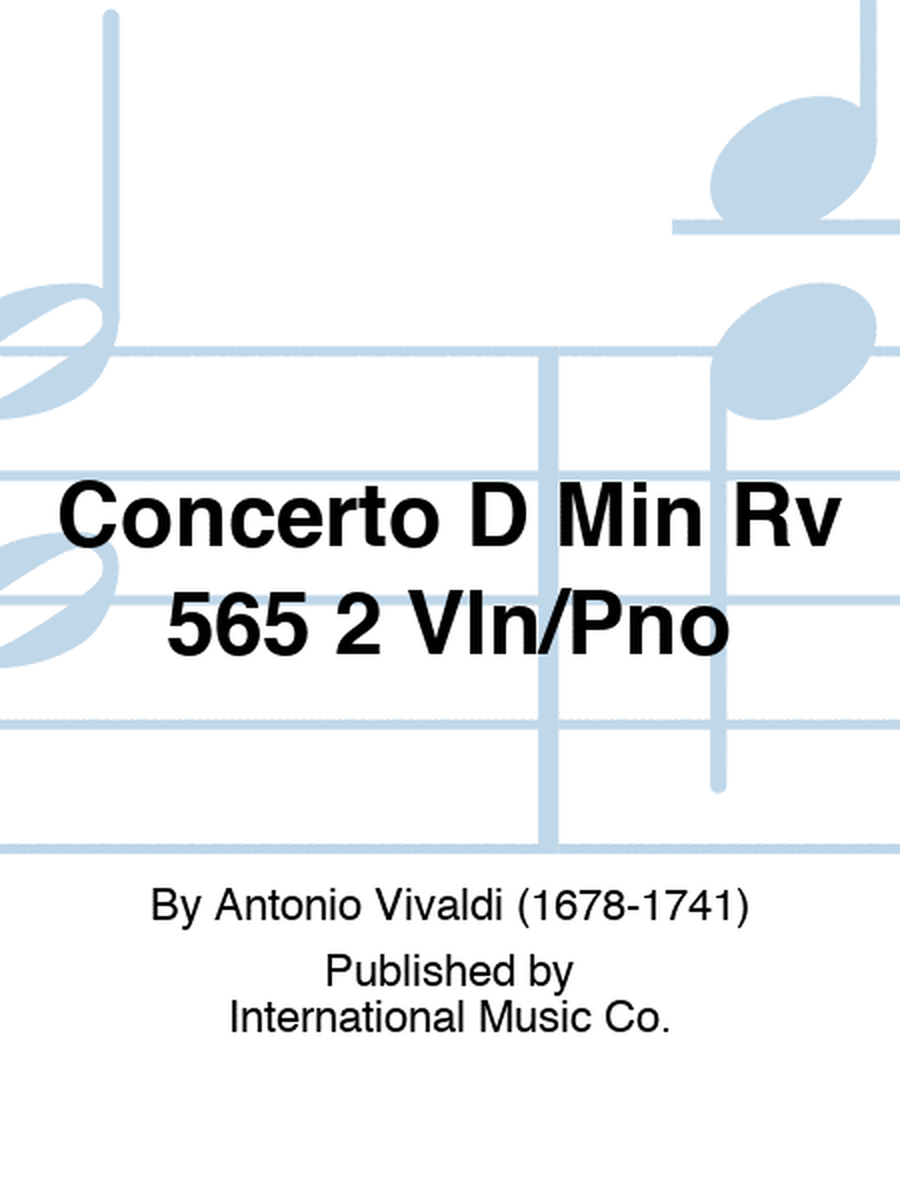 Concerto D Min Rv 565 2 Vln/Pno
