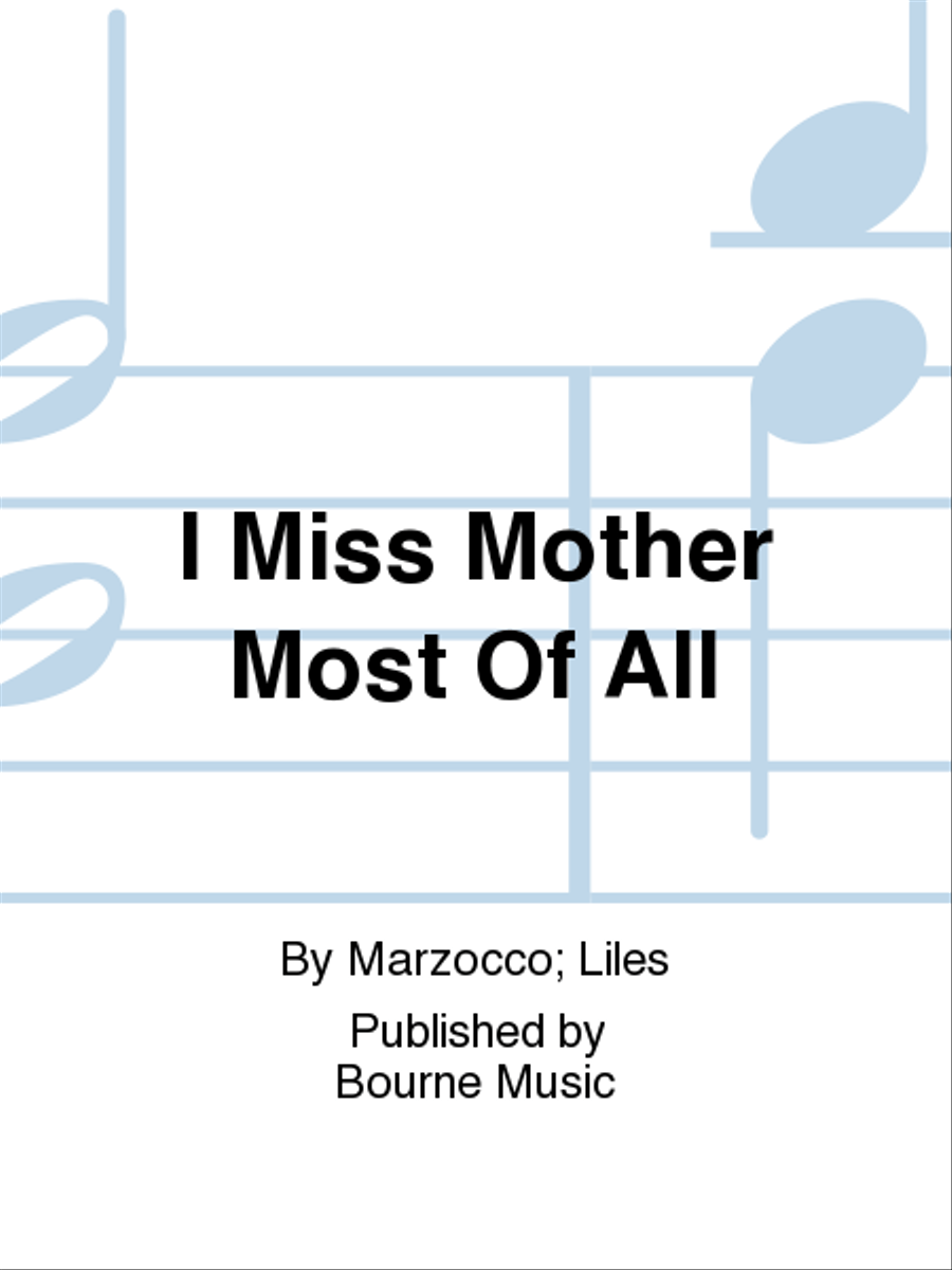 I Miss Mother Most Of All Voice Solo scores gallery preview page 1