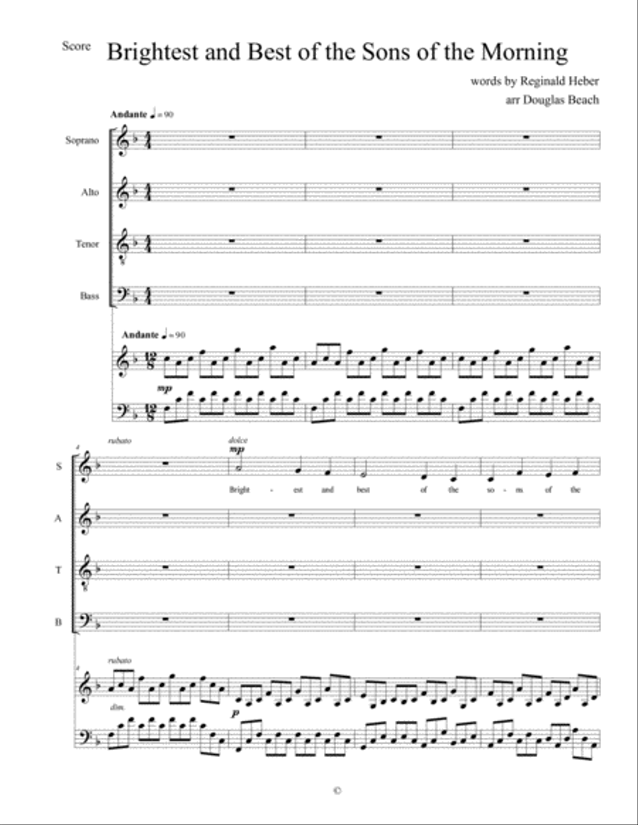 Brightest and Best 4-Part scores gallery preview page 1