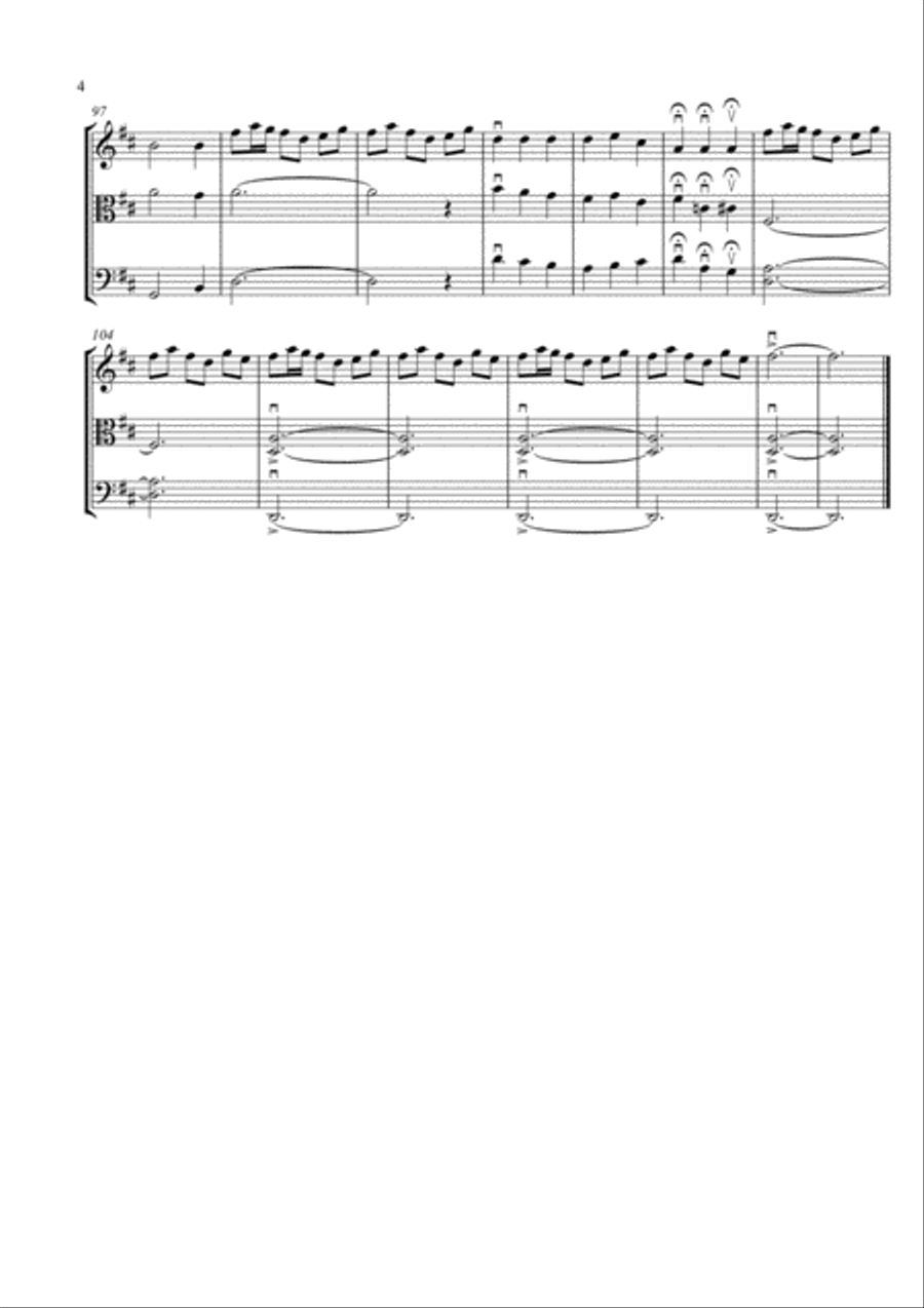 The First Noel for violin, viola & cello String Trio scores gallery preview page 6