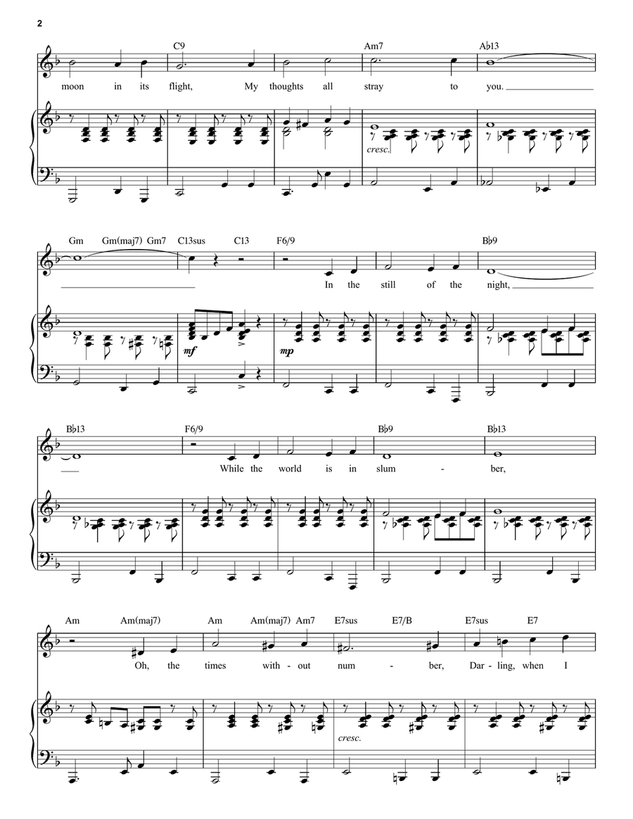 In The Still Of The Night [Jazz version] (from Rosalie) (arr. Brent Edstrom) Voice scores gallery preview page 2
