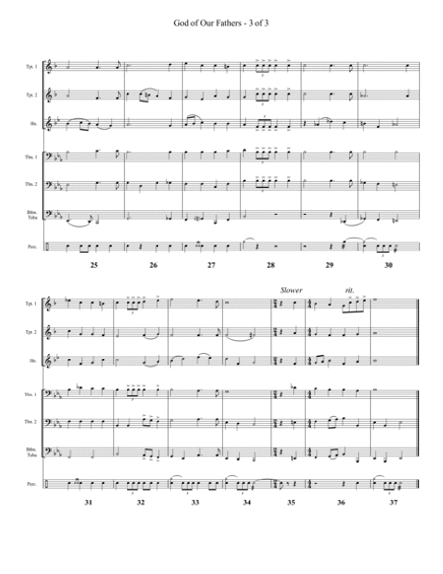 God of Our Fathers God of Our Fathers Brass Ensemble scores gallery preview page 5