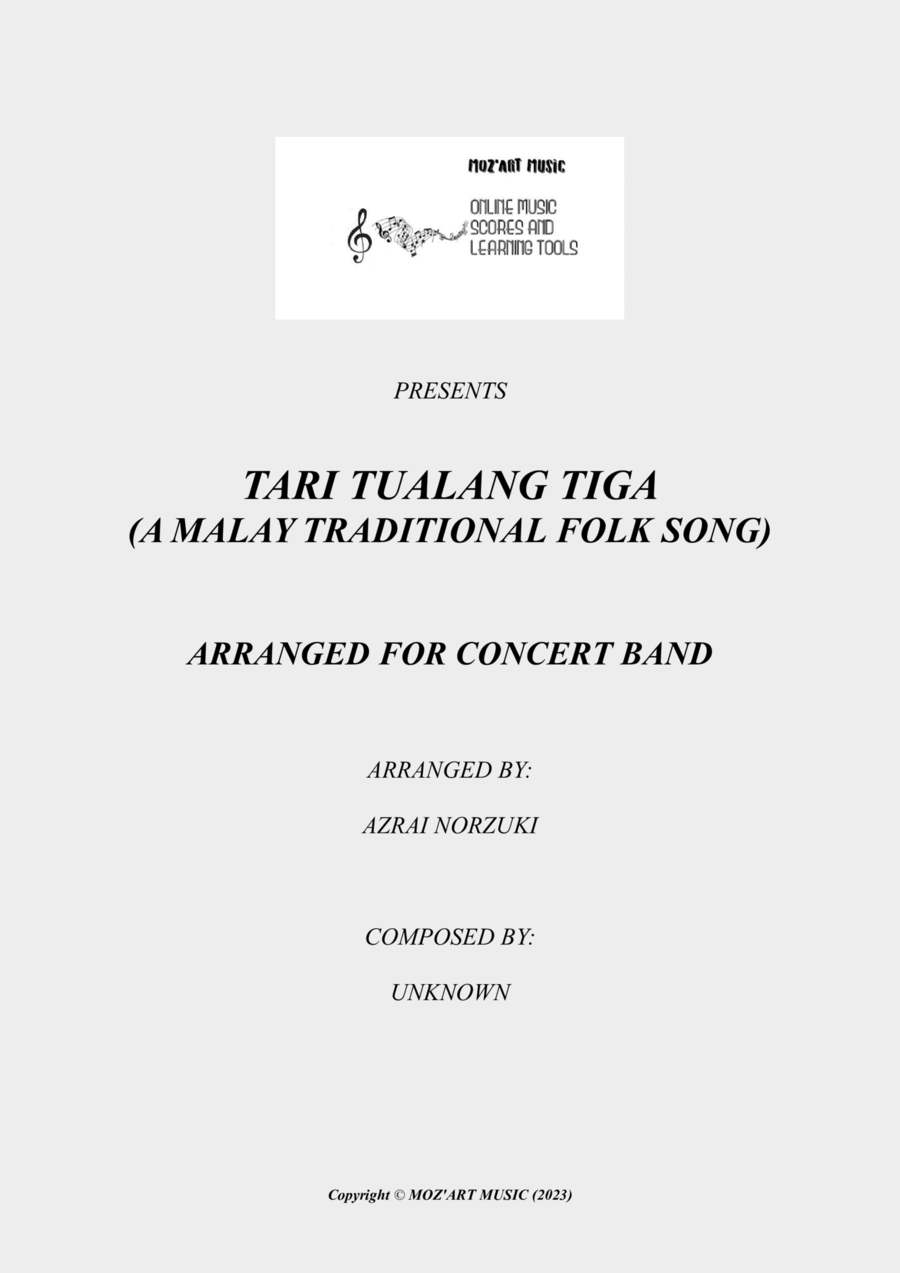 Tari Tualang Tiga Concert Band scores gallery preview page 1