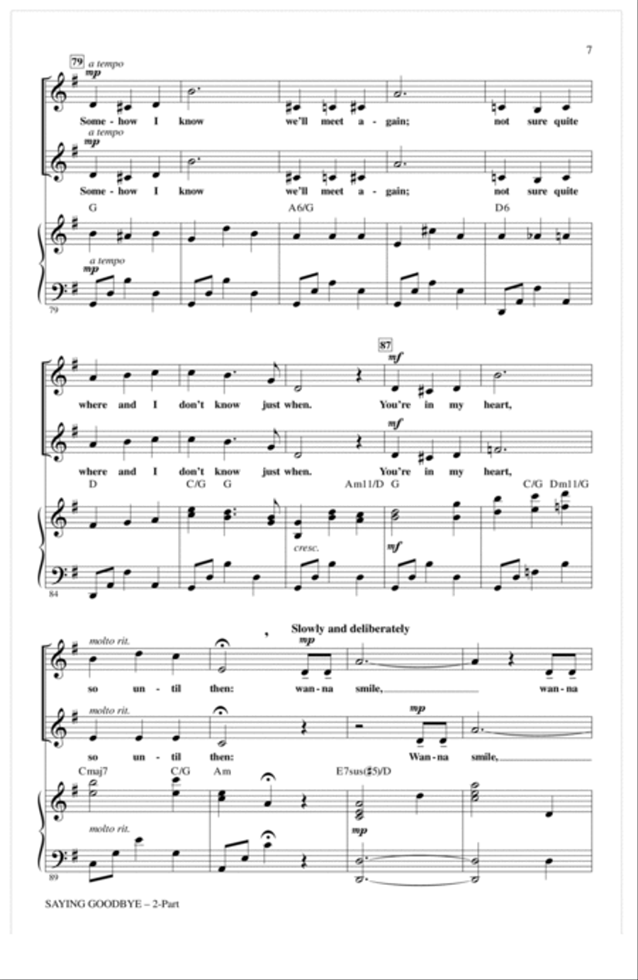 Saying Goodbye (from The Muppets Take Manhattan) (arr. Cristi Cary Miller) 2-Part scores gallery preview page 6