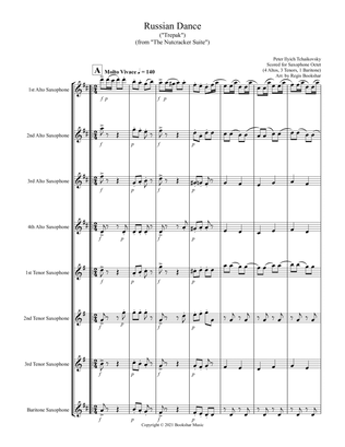 Russian Dance ("Trepak") (from "The Nutcracker Suite") (F) (Saxophone Octet - 4 Alto, 3 Tenor 1 Bari