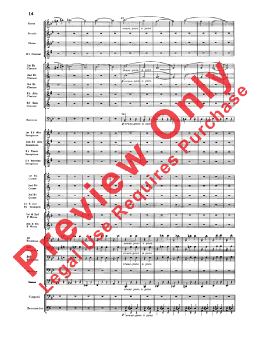 Third Suite (I. March, II. Waltz, III. Rondo) Concert Band scores gallery preview page 16