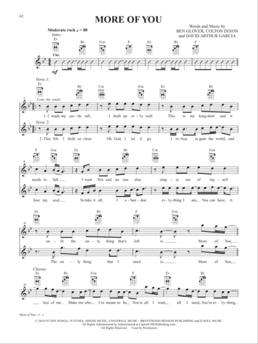 2015 Modern Christian Hits for Ukulele Ukulele scores gallery preview page 4