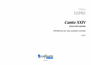 Book cover for Filippo Lepre: Canto XXIV Il peso del vaticinio (ES-23-054)