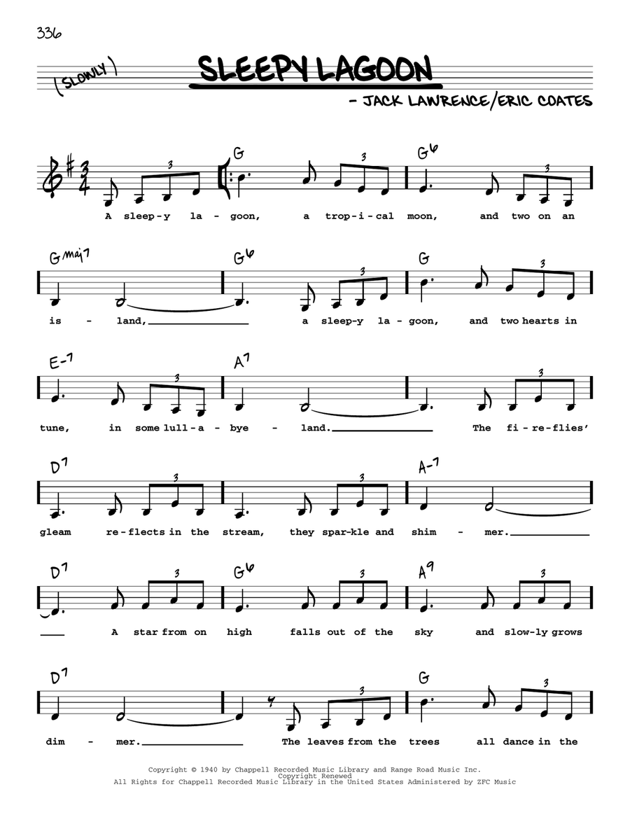 Sleepy Lagoon (Low Voice) Low Voice scores gallery preview page 1