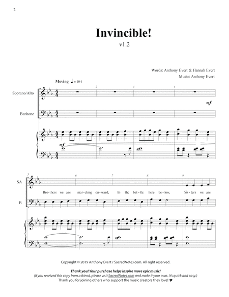 Invincible-SAB Choir image number null