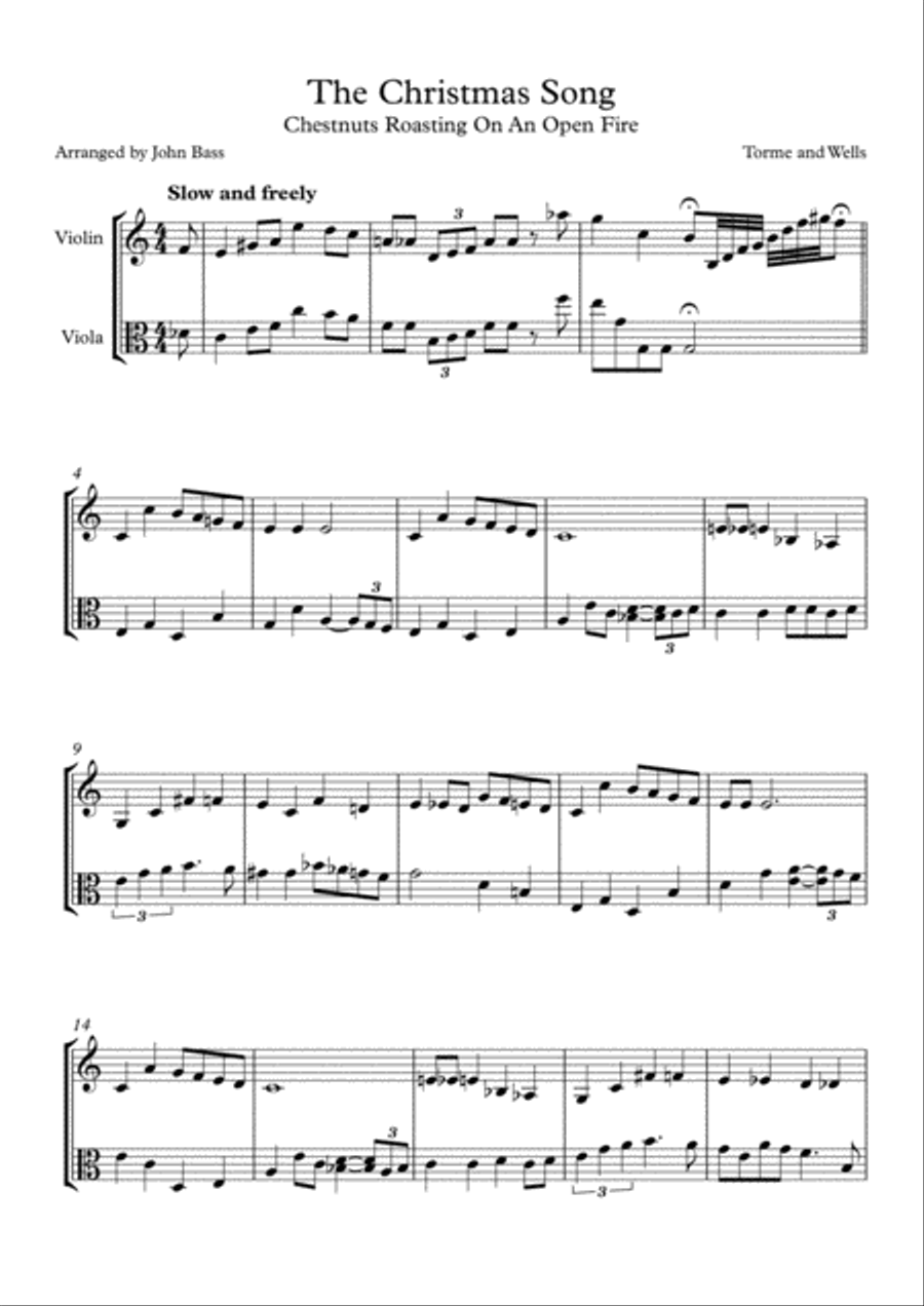 The Christmas Song (Chestnuts Roasting On An Open Fire) Set of Parts scores gallery preview page 1