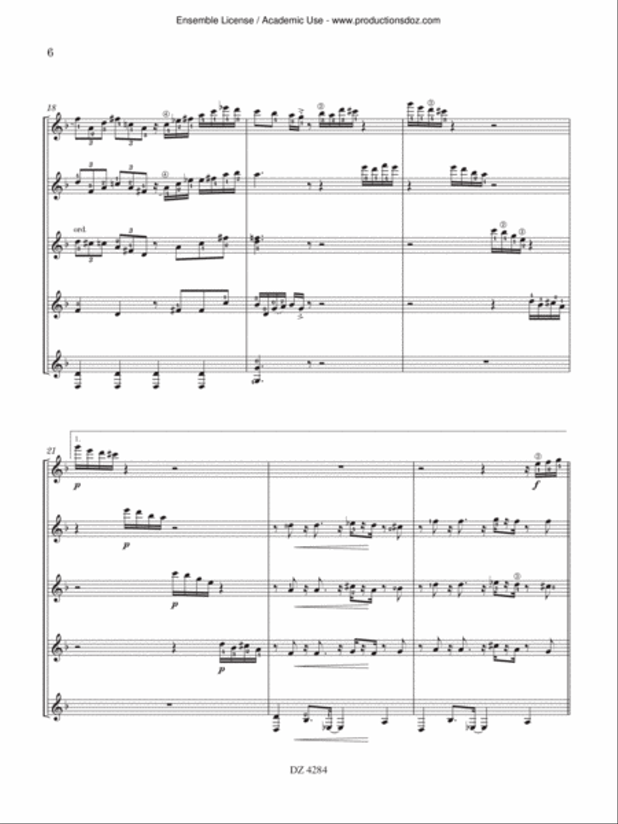 Capricho latino Guitar Ensemble scores gallery preview page 6